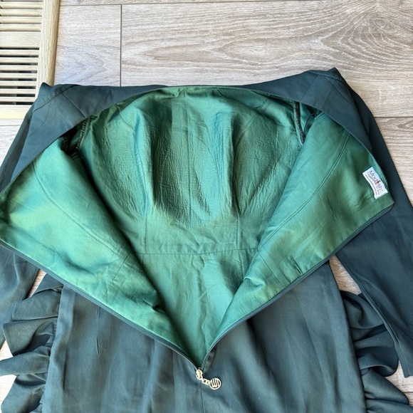 Modish Elegant Dark Green Ruffle Midi Dress - Picture 13 of 15